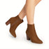 WINTERLICHE DAMEN-STIEFELETTEN MIT BLOCKABSATZ